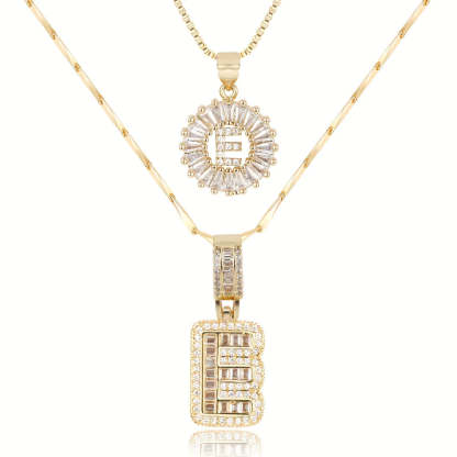 【LAST DAY 48% OFF】2 Pack - Initial Letter Pendant Necklaces