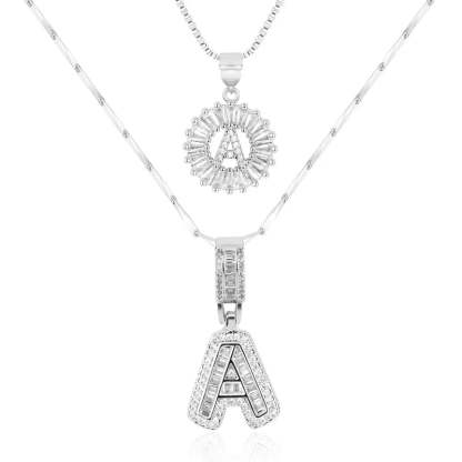 【LAST DAY 48% OFF】2 Pack - Initial Letter Pendant Necklaces