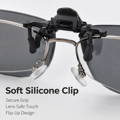 polarized clip-on sunglass lens