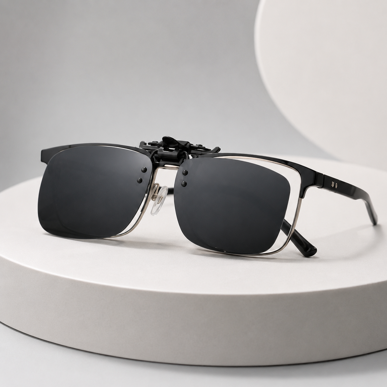 polarized clip-on sunglass lens
