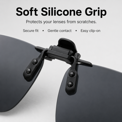 polarized clip-on sunglass lens