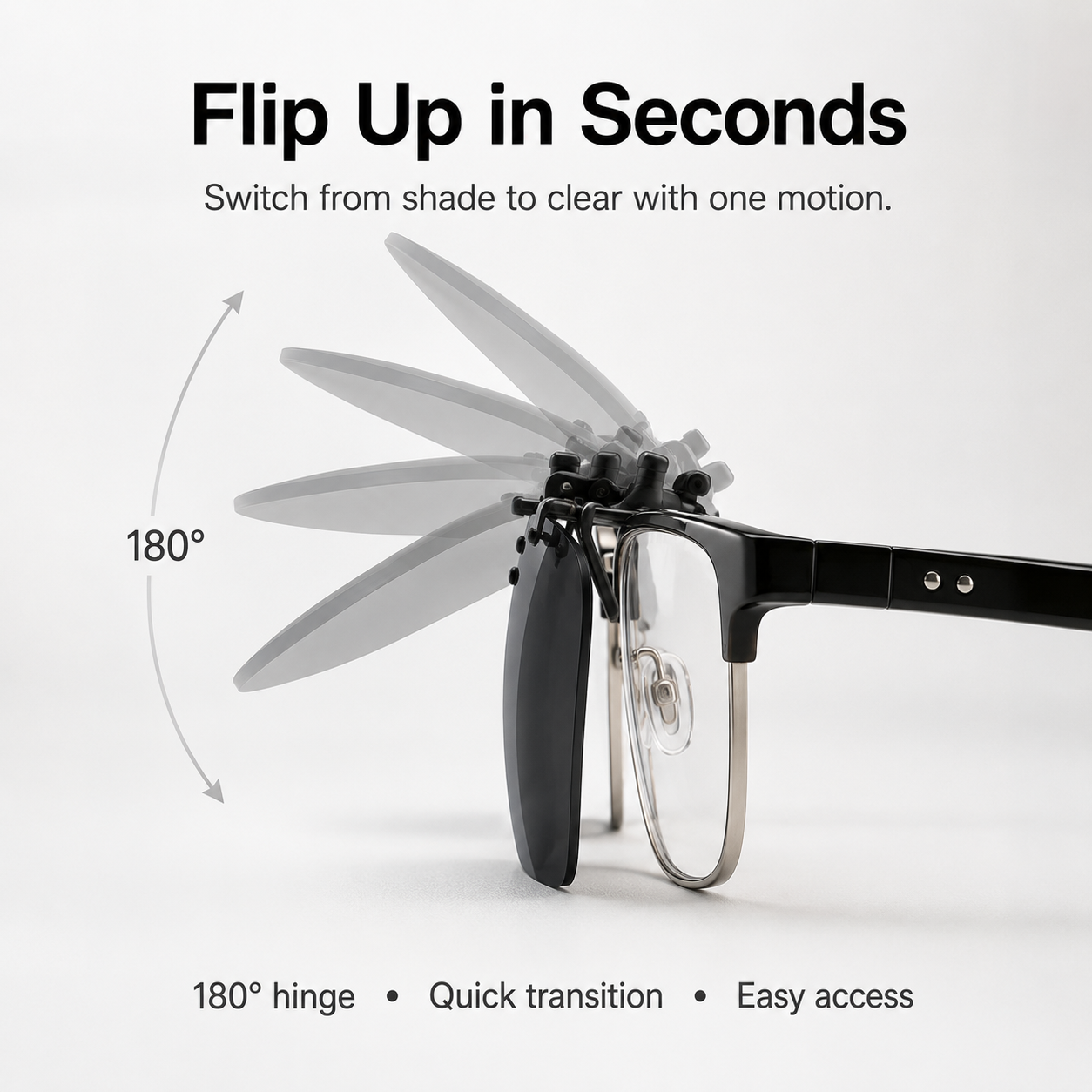 polarized clip-on sunglass lens