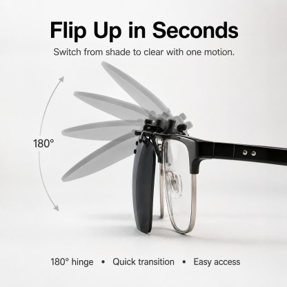 polarized clip-on sunglass lens