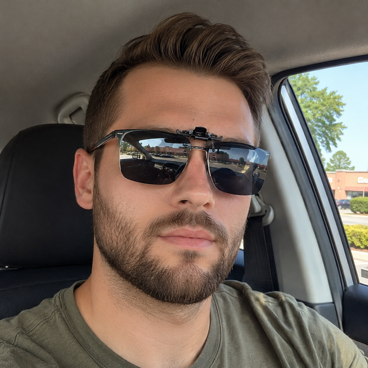 polarized clip-on sunglass lens