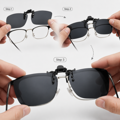 polarized clip-on sunglass lens