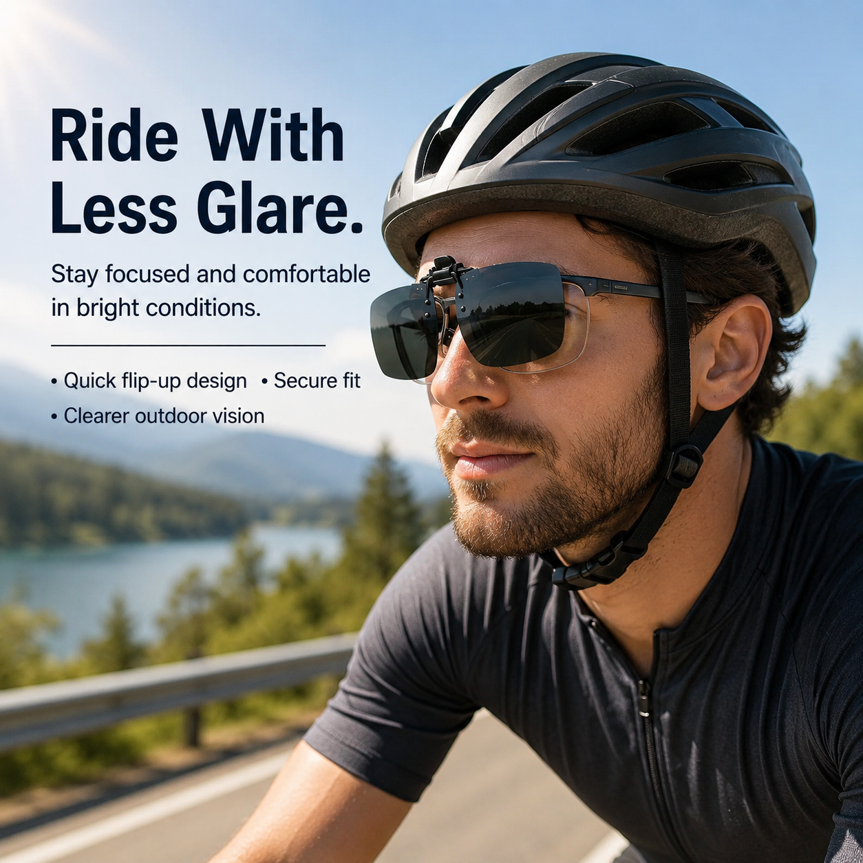 polarized clip-on sunglass lens