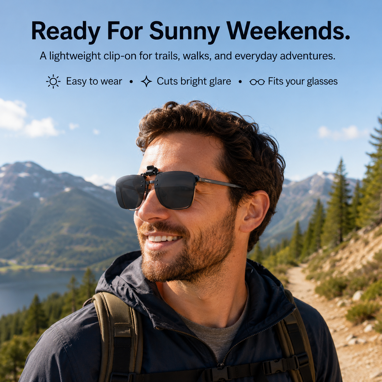 polarized clip-on sunglass lens