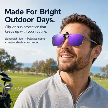 polarized clip-on sunglass lens