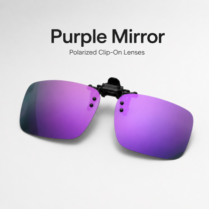 polarized clip-on sunglass lens