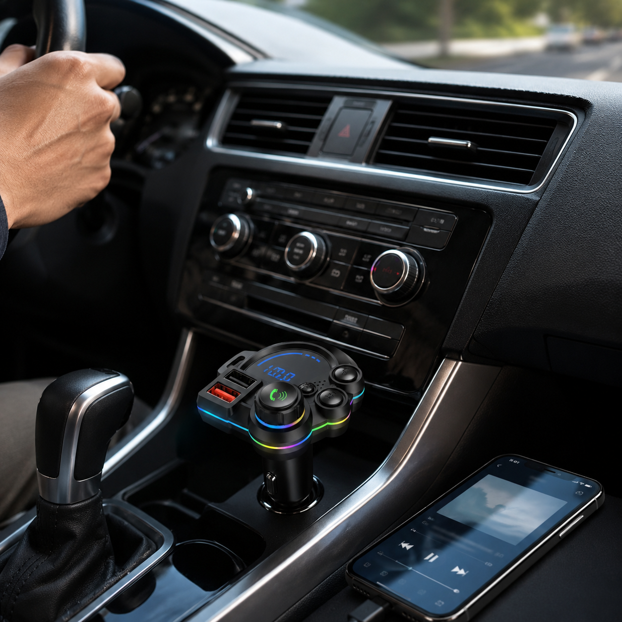 20W USB-C Bluetooth 5.3 FM Transmitter Car Charger