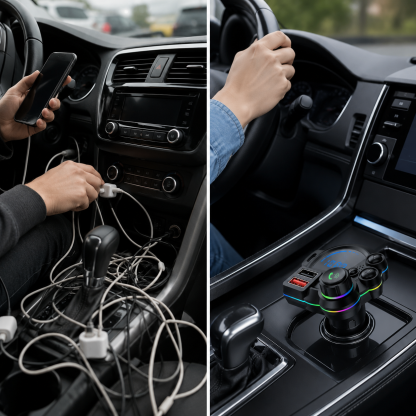 20W USB-C Bluetooth 5.3 FM Transmitter Car Charger