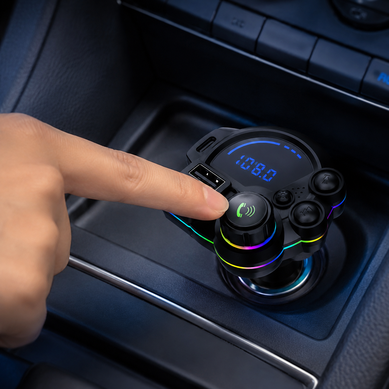 20W USB-C Bluetooth 5.3 FM Transmitter Car Charger