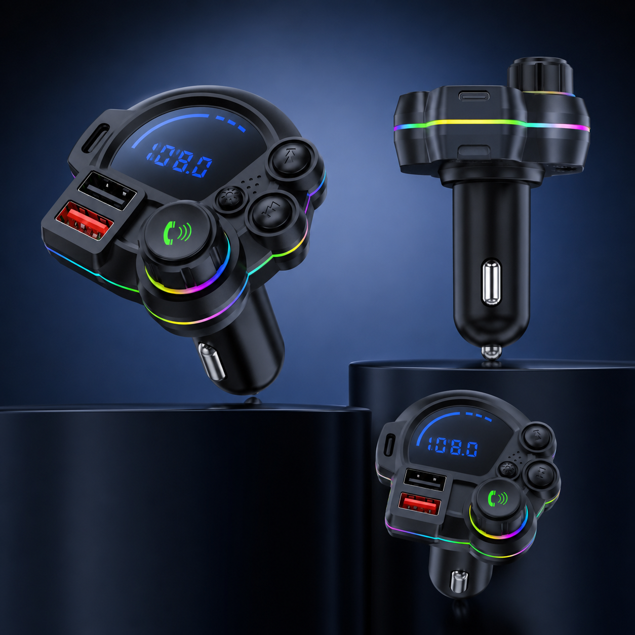 20W USB-C Bluetooth 5.3 FM Transmitter Car Charger