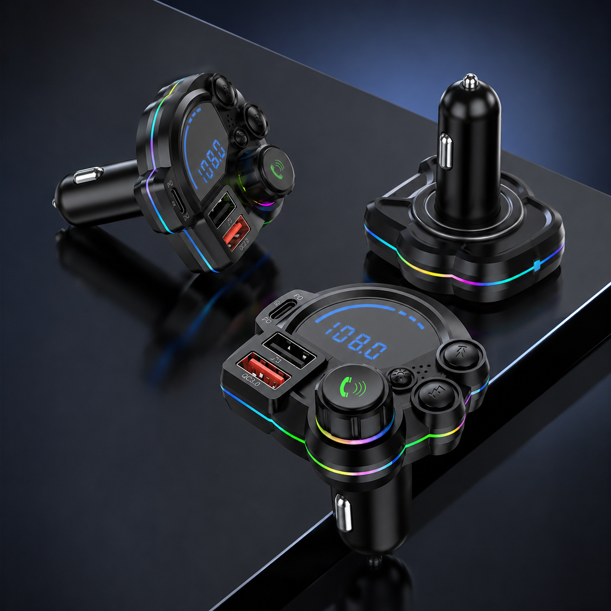 20W USB-C Bluetooth 5.3 FM Transmitter Car Charger