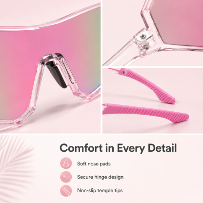 Limited Color Drop Shield Sunglasses – UV400 Windproof Mirrored Eyewear | Second Pair Included