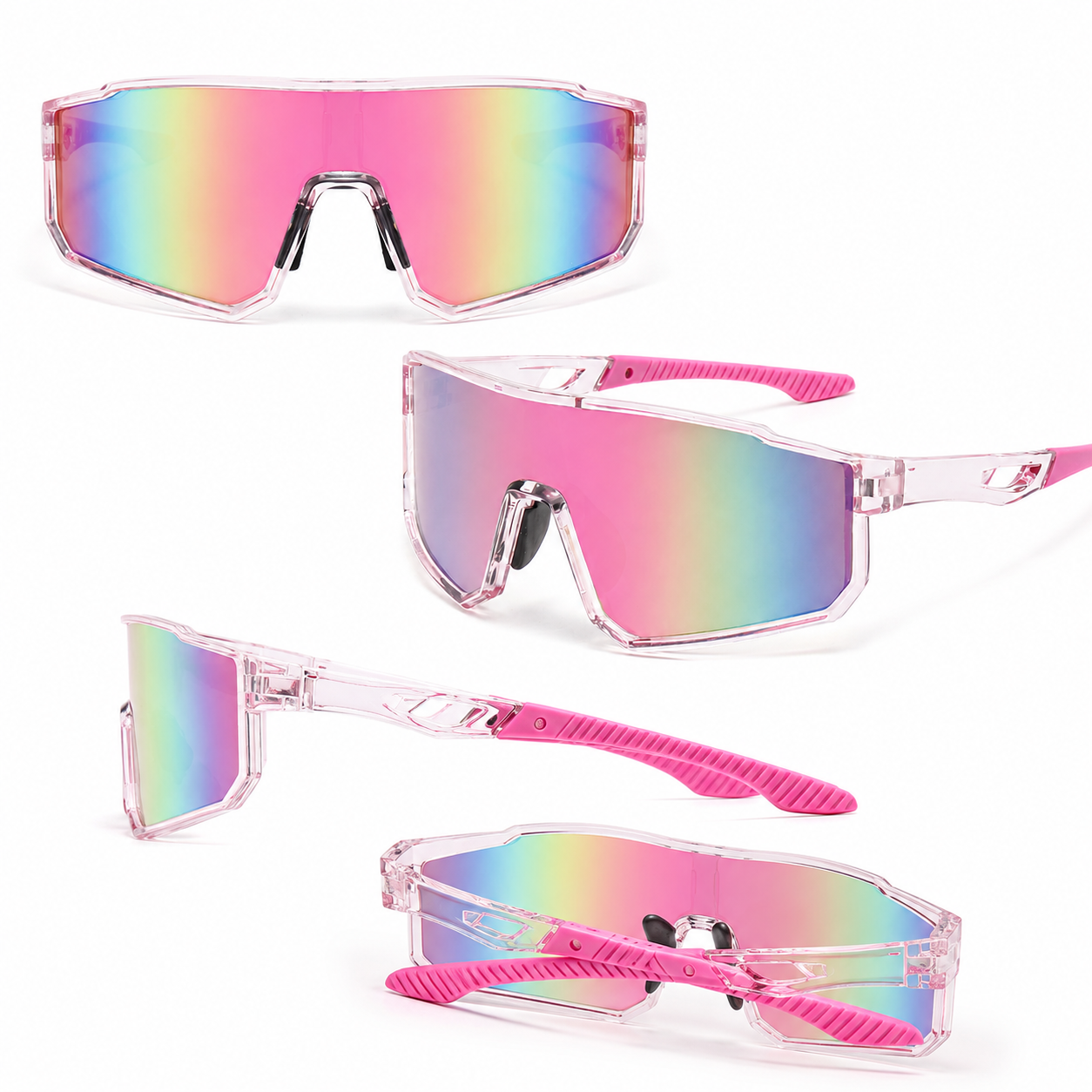 Limited Color Drop Shield Sunglasses – UV400 Windproof Mirrored Eyewear | Second Pair Included