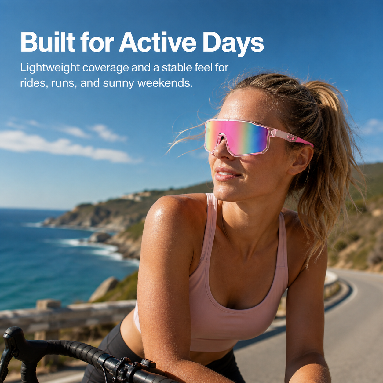 Limited Color Drop Shield Sunglasses – UV400 Windproof Mirrored Eyewear | Second Pair Included