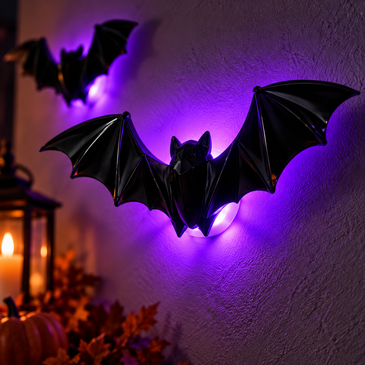 Halloween bat decoration used around an entry area