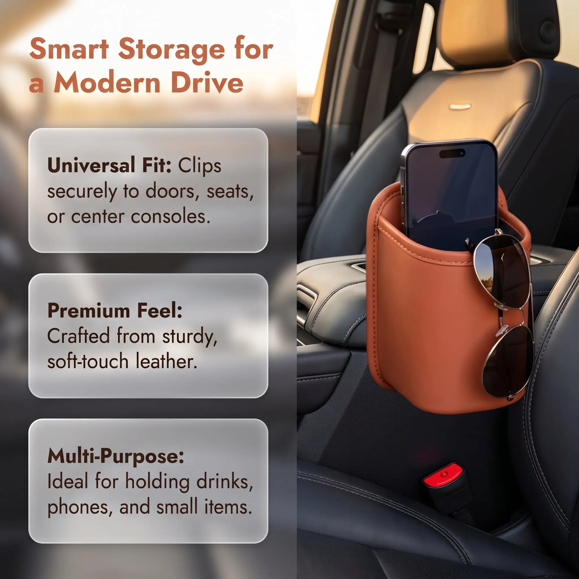 🔥Multi-Purpose Car Cup Holder Storage Pouch