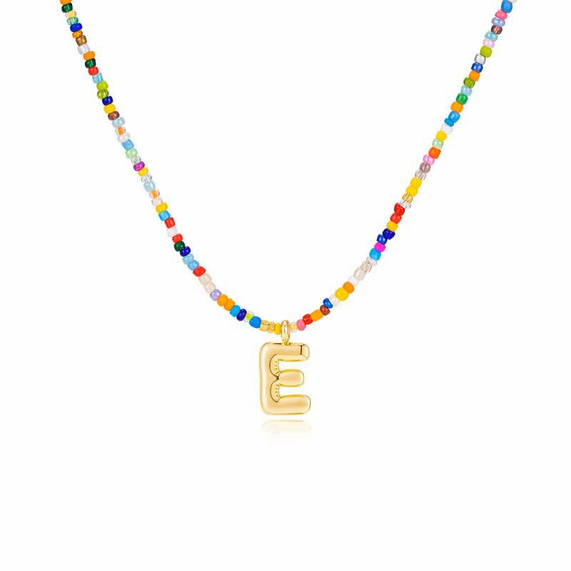 🌈 Letter Beaded Necklace for Women
