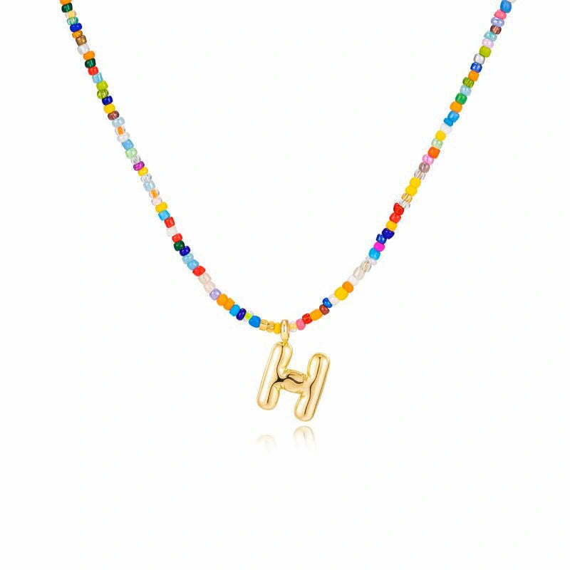 🌈 Letter Beaded Necklace for Women
