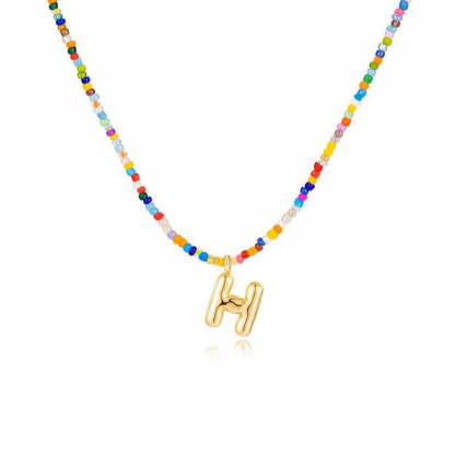 🌈 Letter Beaded Necklace for Women