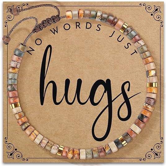 Picasso stone beads with greeting cards