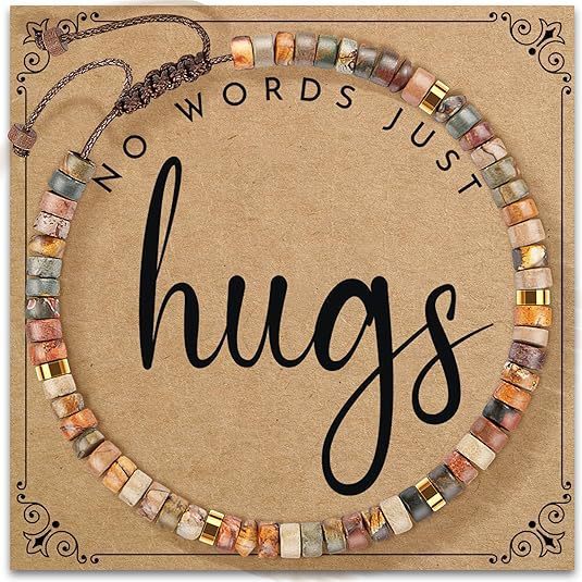 Picasso stone beads with greeting cards