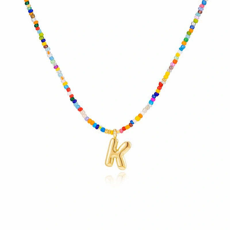 🌈 Letter Beaded Necklace for Women