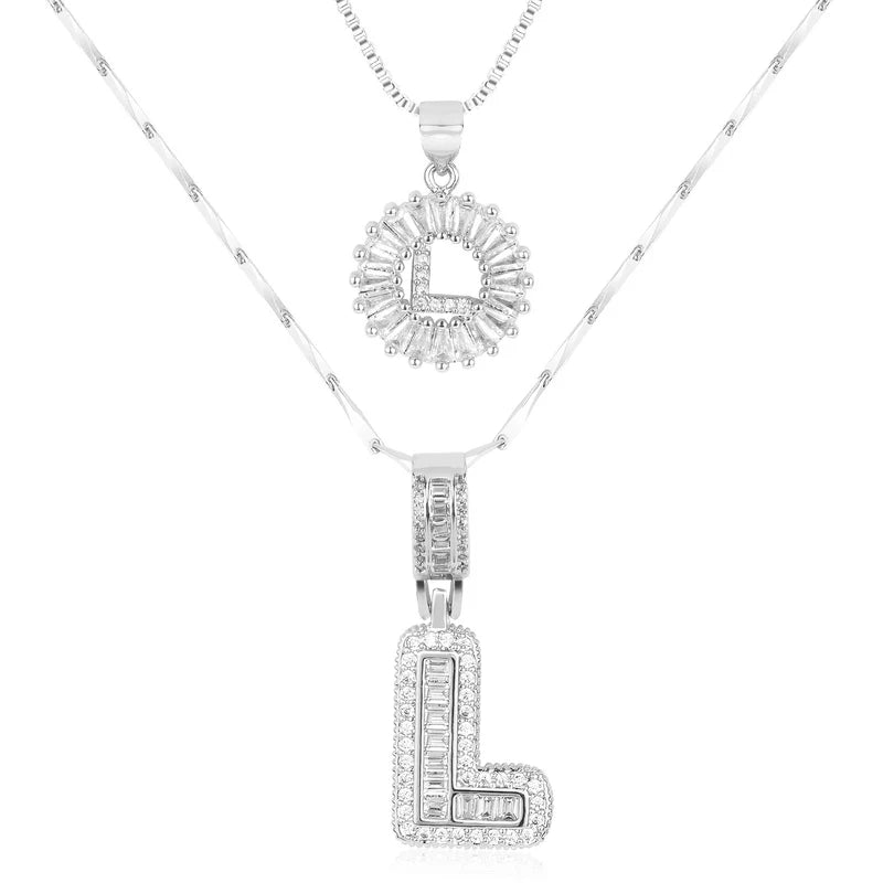 【LAST DAY 48% OFF】2 Pack - Initial Letter Pendant Necklaces