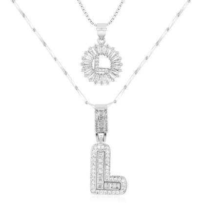 【LAST DAY 48% OFF】2 Pack - Initial Letter Pendant Necklaces