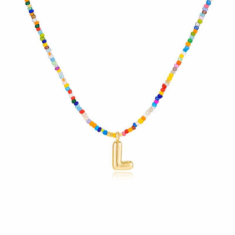 🌈 Letter Beaded Necklace for Women
