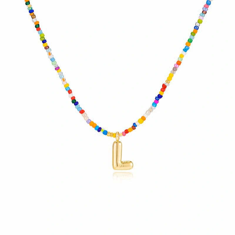 🌈 Letter Beaded Necklace for Women