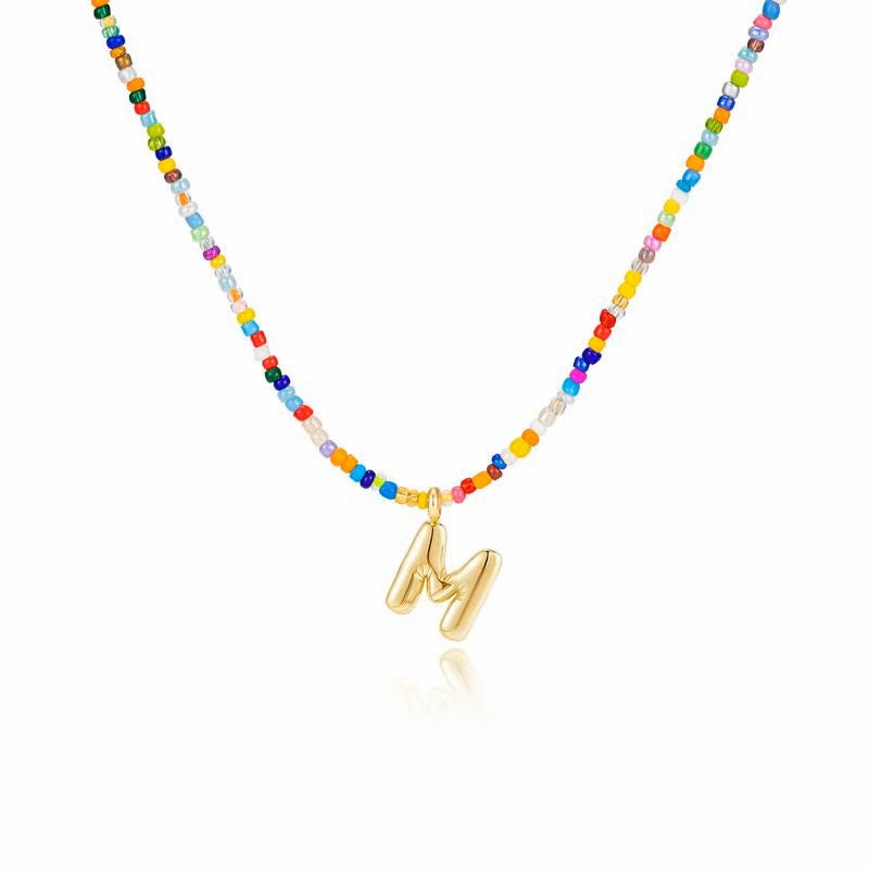 🌈 Letter Beaded Necklace for Women