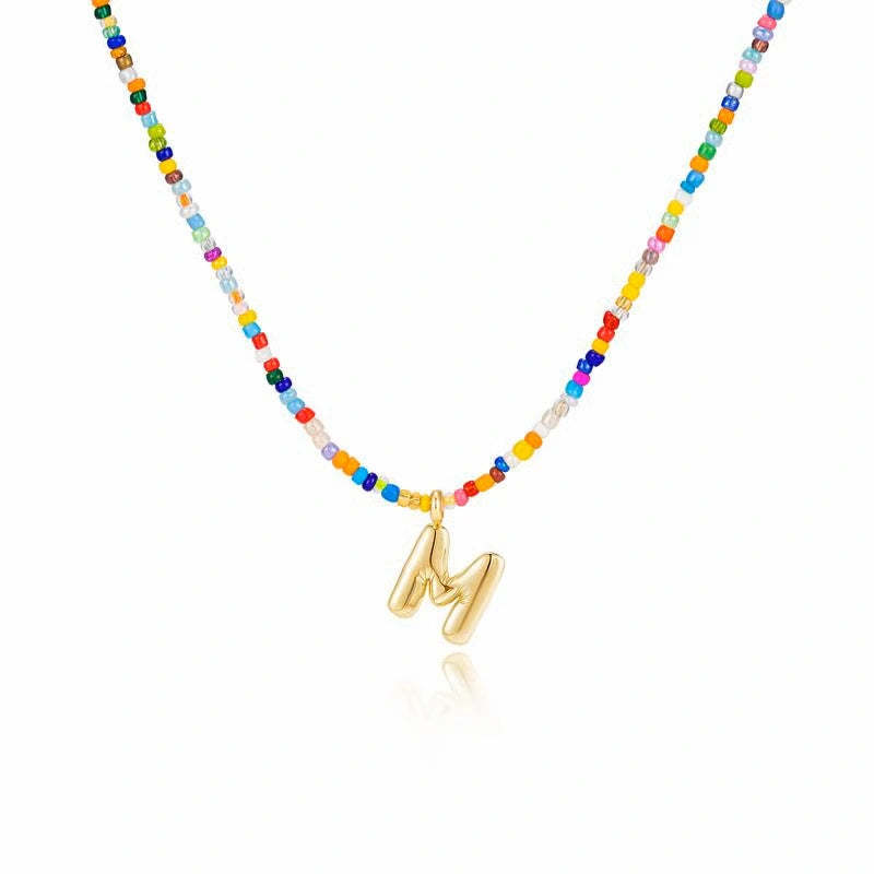 🌈 Letter Beaded Necklace for Women