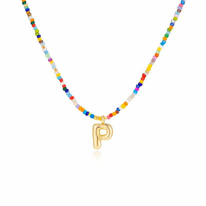 🌈 Letter Beaded Necklace for Women