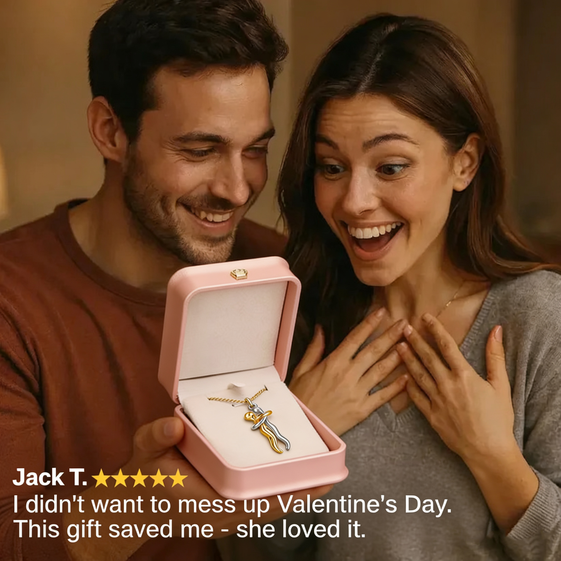 Hug Necklace + FREE Message Card