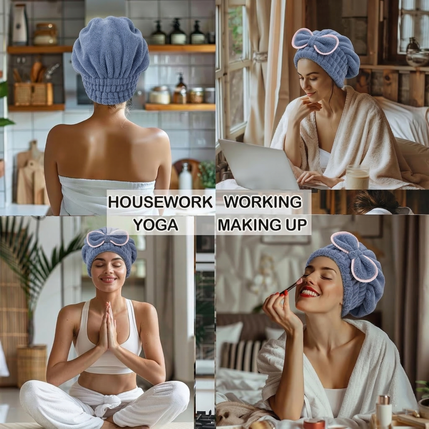 🔥BUY 2 GET 1 FREE TODAY  & Ultra-Plush Anti-Frizz Hair Towel Caps