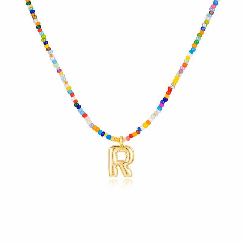 🌈 Letter Beaded Necklace for Women