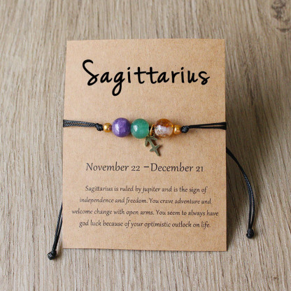 Twelve Zodiac Signs Bracelet Hand-woven