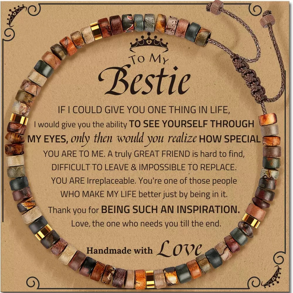 Picasso stone beads with greeting cards