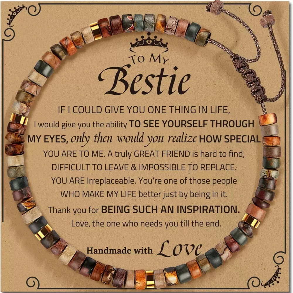 Picasso stone beads with greeting cards