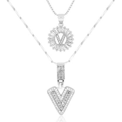 【LAST DAY 48% OFF】2 Pack - Initial Letter Pendant Necklaces