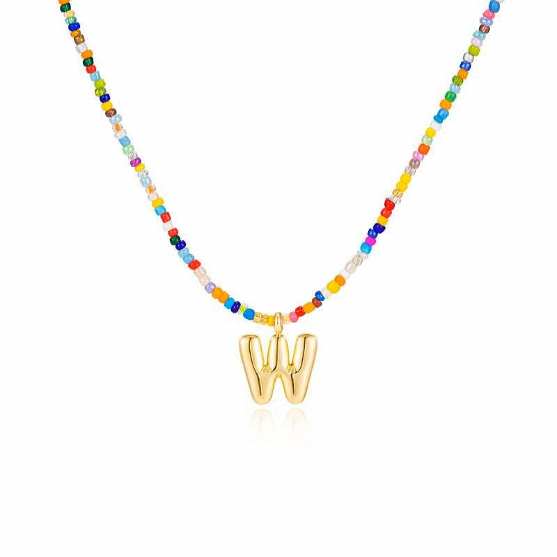 🌈 Letter Beaded Necklace for Women