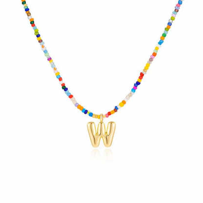🌈 Letter Beaded Necklace for Women