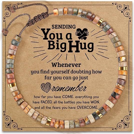 Picasso stone beads with greeting cards