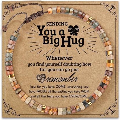 Picasso stone beads with greeting cards