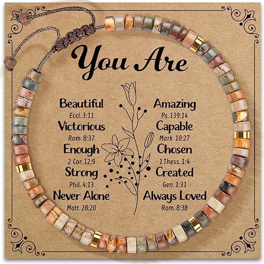 Picasso stone beads with greeting cards