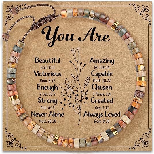 Picasso stone beads with greeting cards