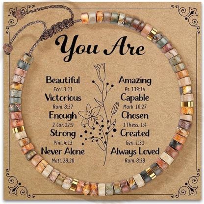 Picasso stone beads with greeting cards